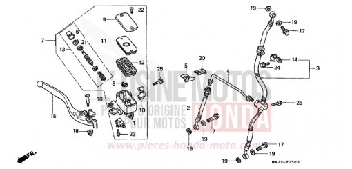 FR. BRAKE MASTER CYLINDER (ST1100) ST1100V de 1997
